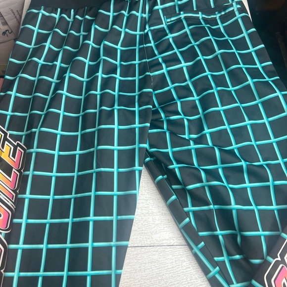 Adidas Track Pants Mens Size S Black Teal JS Rally TP Zippered Cyberpunk - Picture 5 of 6